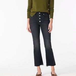 J. Crew Billie 9" Demi-Boot Crop Jean in Charcoal (30 Tall)